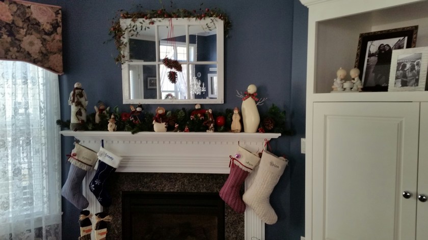 Christmas mantel