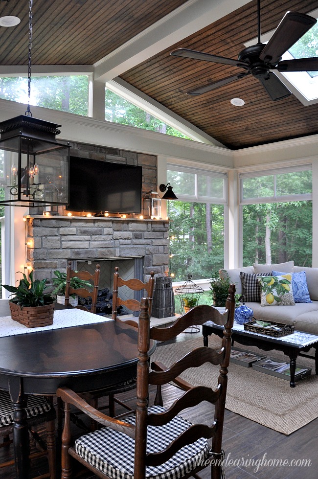 florida room fireplace